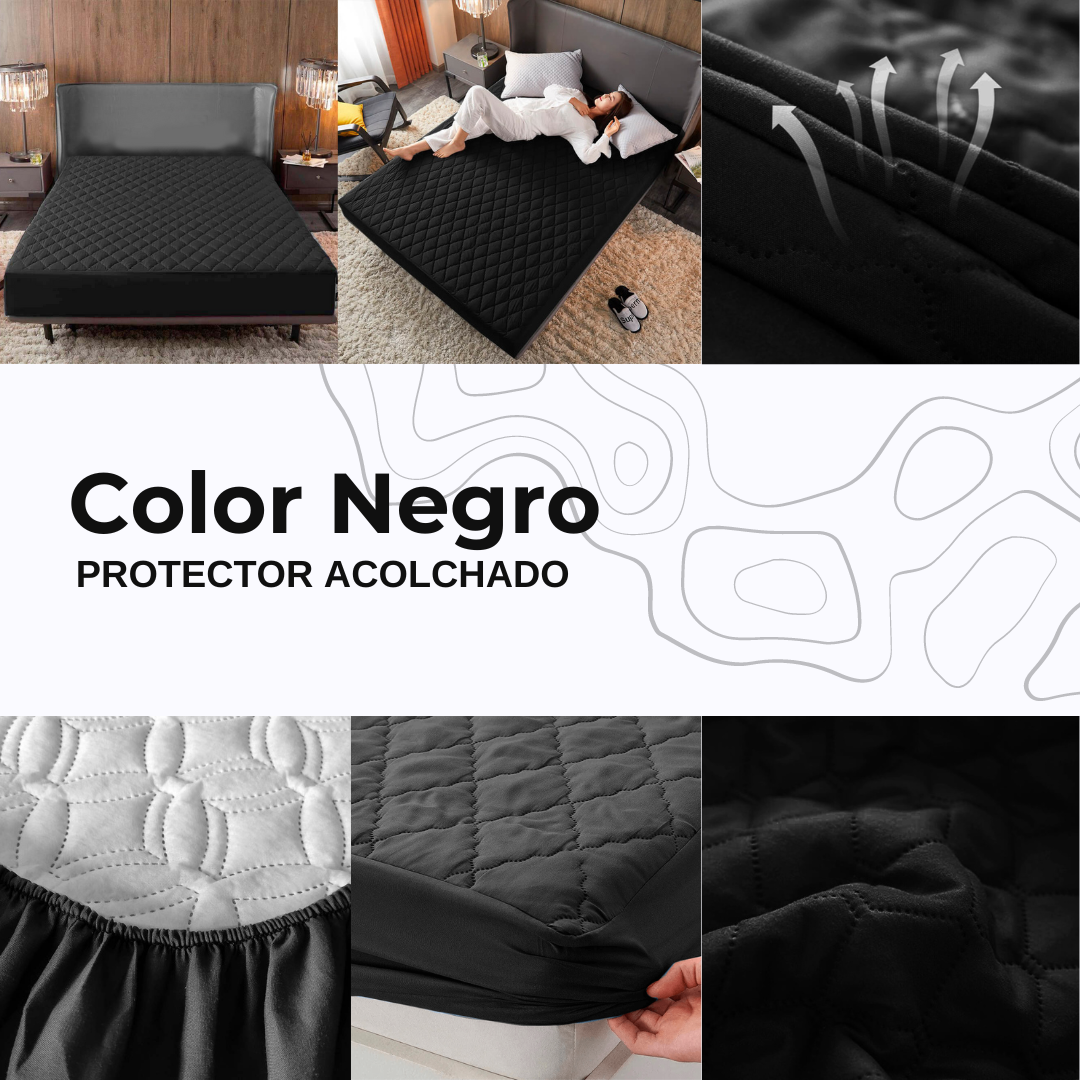 Combo Protector de Colchon Impermeable 🎁INCLUYE FUNDAS DE ALMOHADA