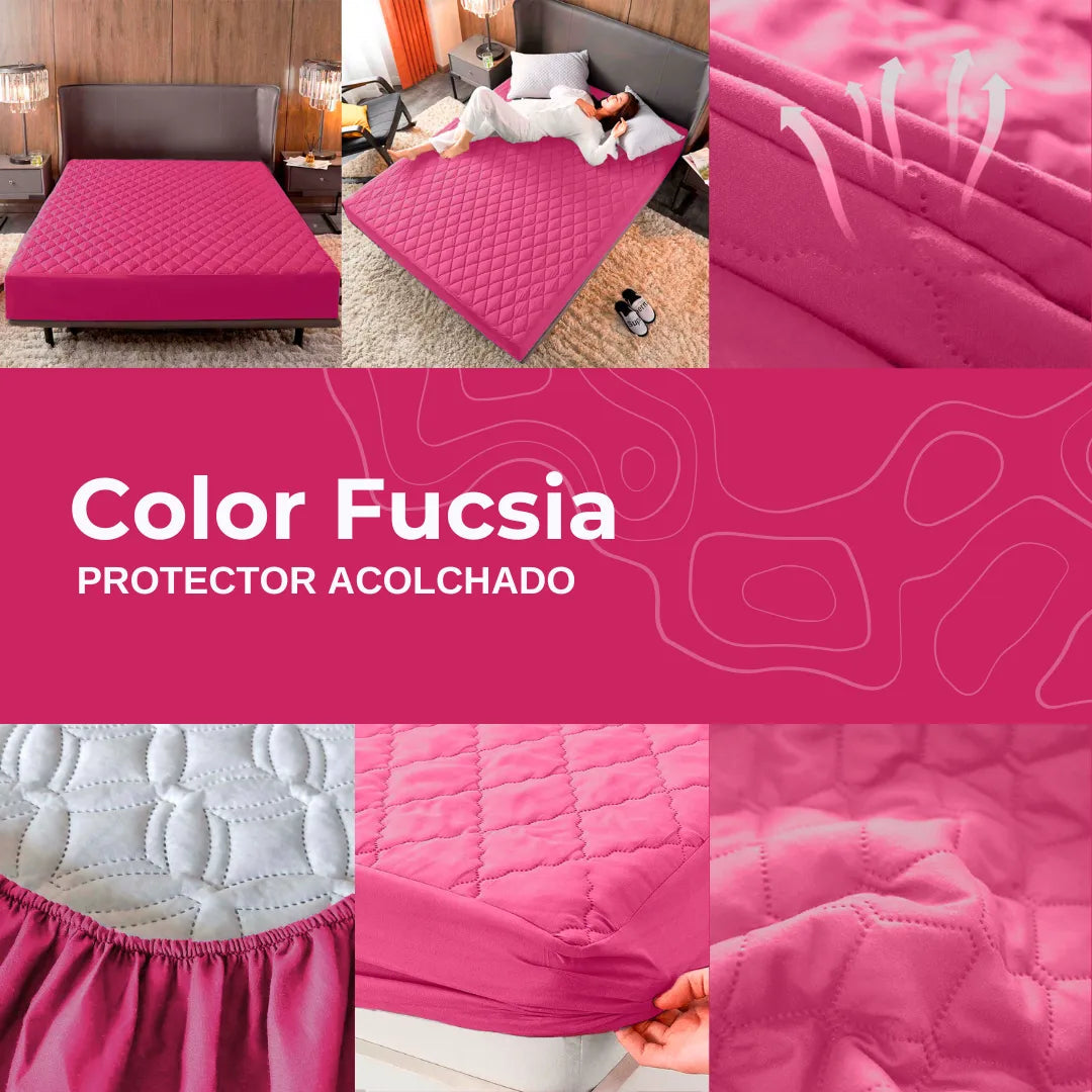 Combo Protector de Colchon Impermeable 🎁INCLUYE FUNDAS DE ALMOHADA