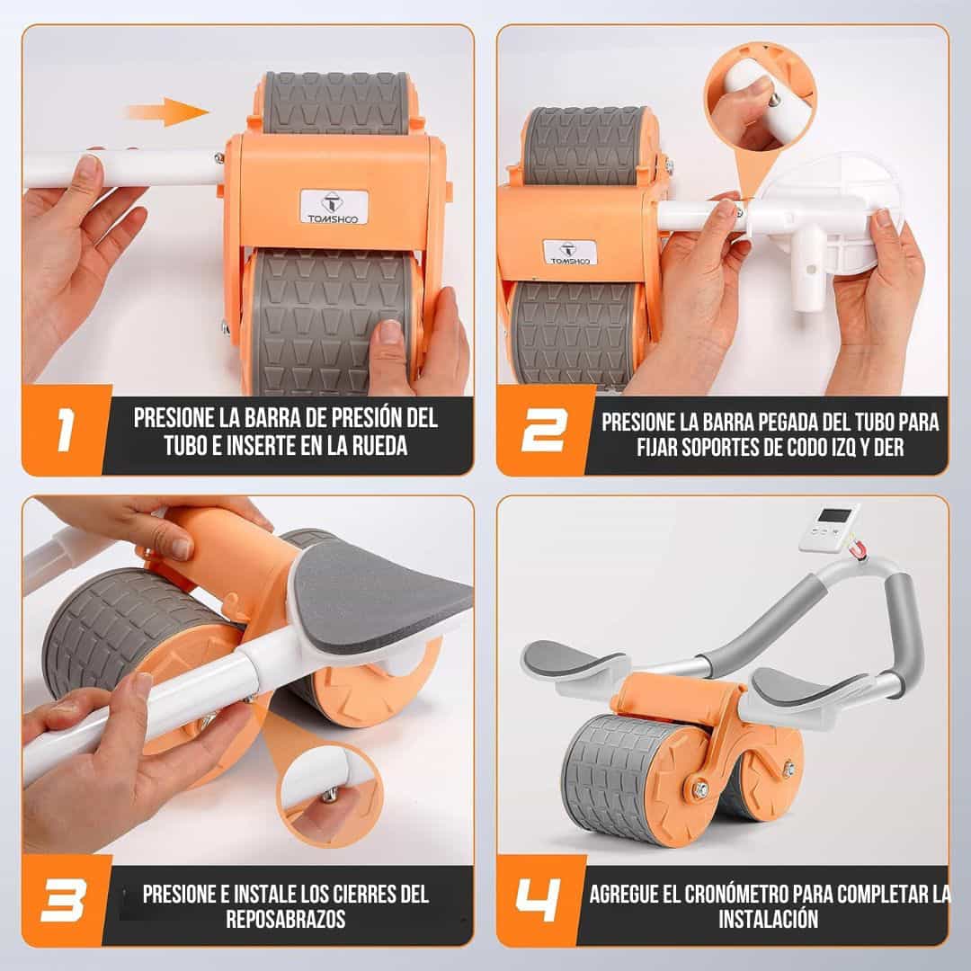 RUEDA DE EJERCICIO AbWheelRebound™️ l Efecto rebote para todos los niveles