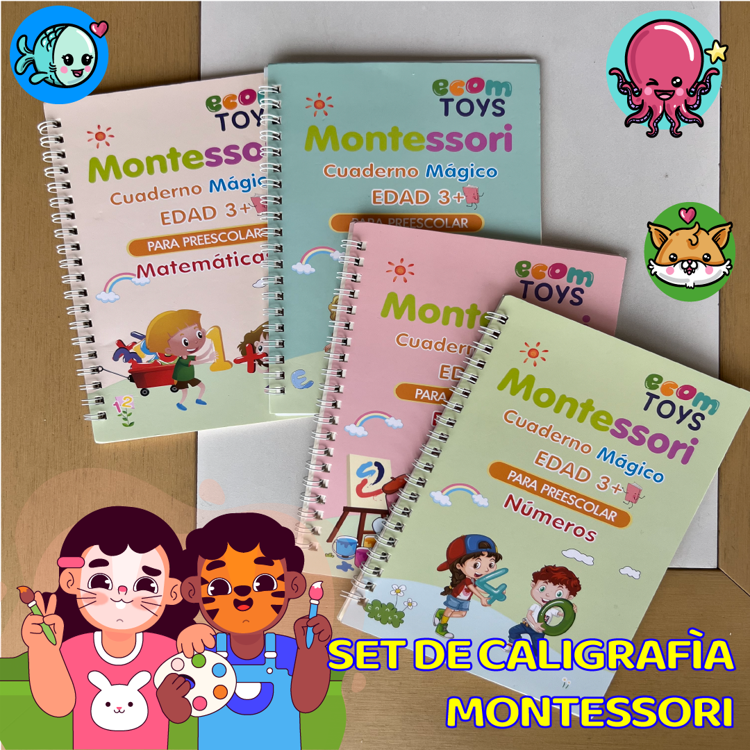 Set x4 Libros Magic® Montessori de Aprendizaje