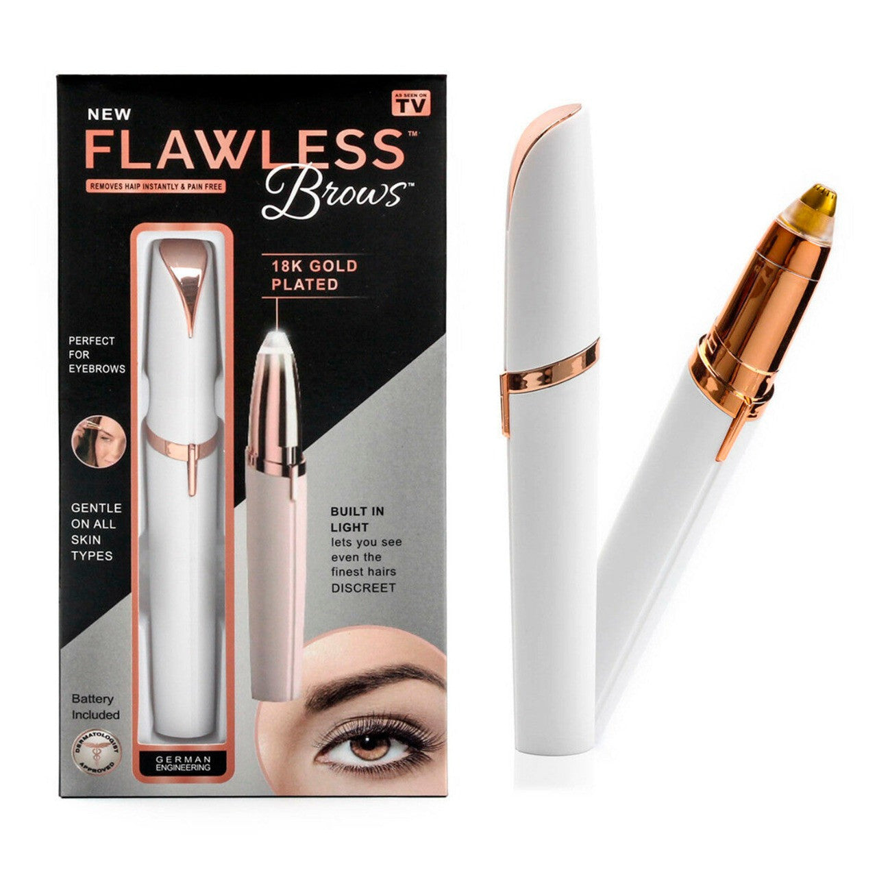 Depilador de Cejas FlawLess® Recargable - Tu glamour siempre arriba