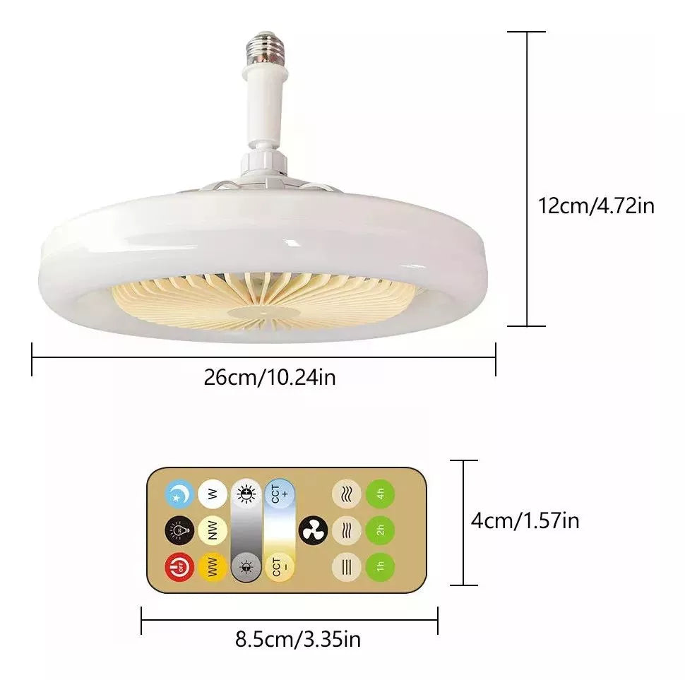 LightAir® Bombillo Ventilador Giratorio