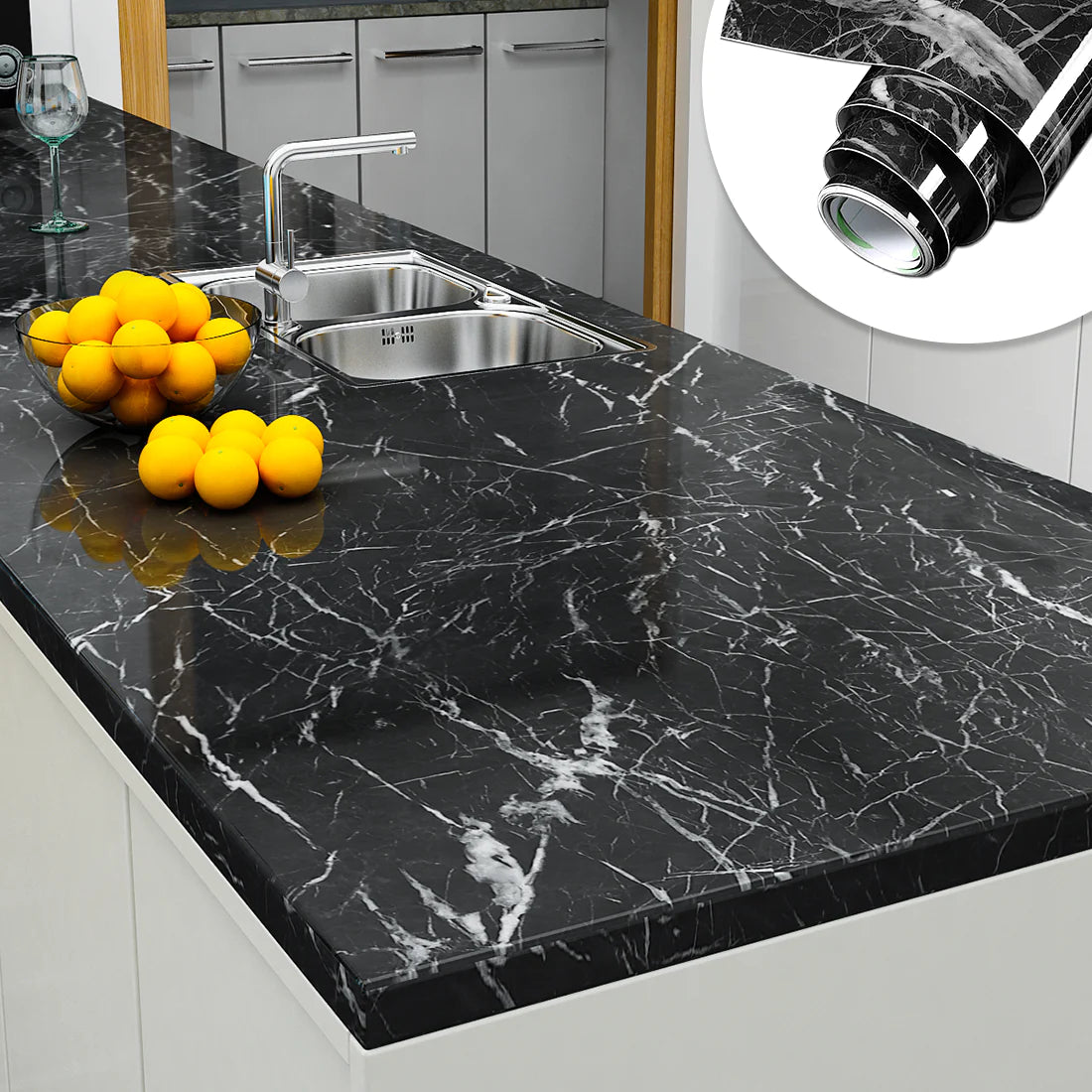 Papel adhesivo de mármol - Remodela a bajo costo💸