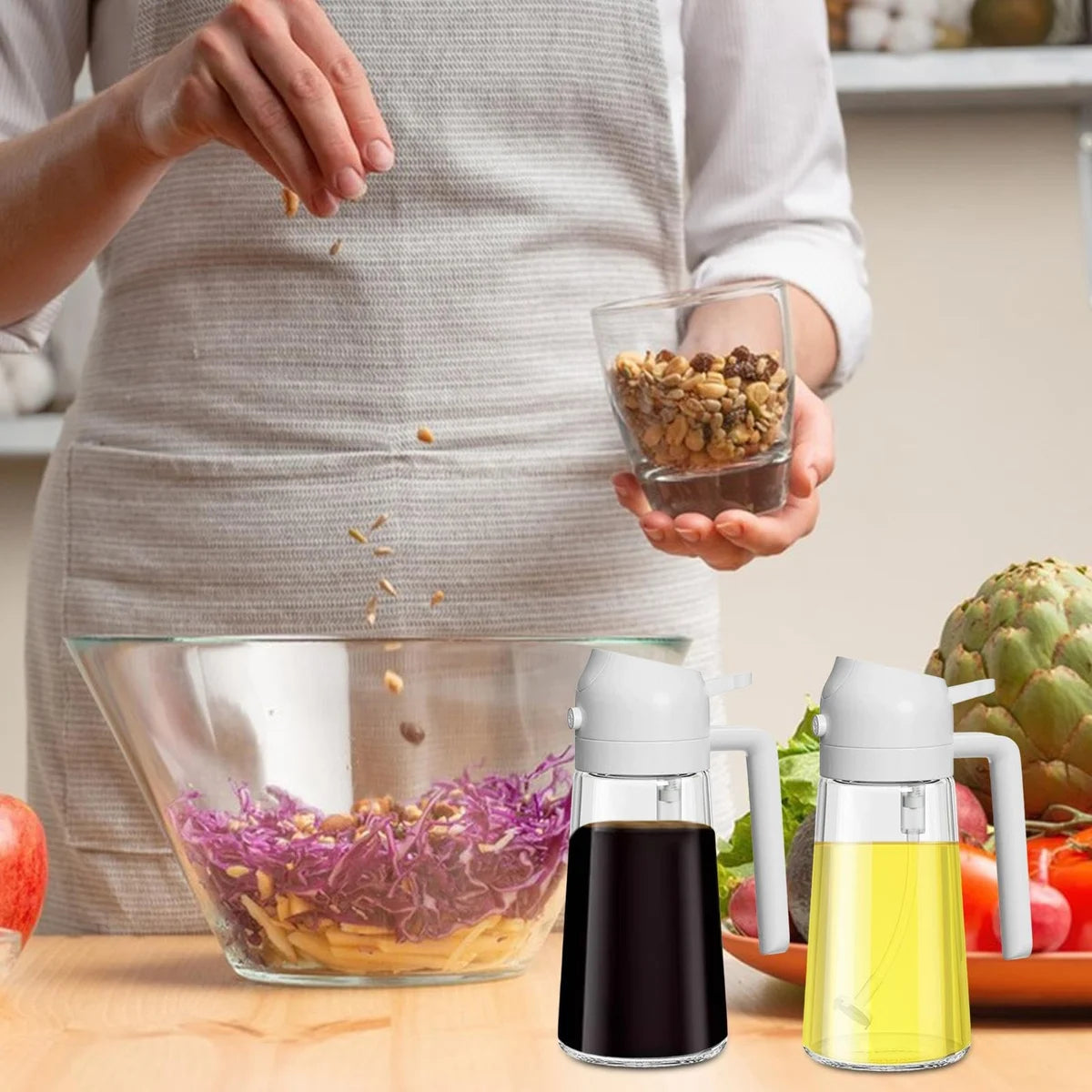 Rociador PushDouble® de Aceite + Curso de Gastronomia🎁