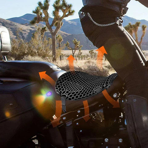 COJIN DE DESCANSO MotorcycleGel® l Estructura 3D Panal de Abejas