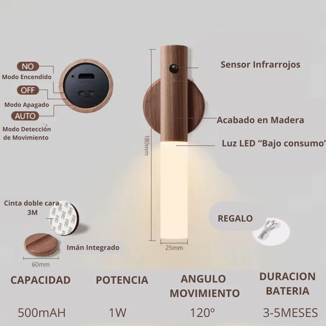 LAMPARA DECORATIVA LED CON SENSOR MOVIMIENTO Star®