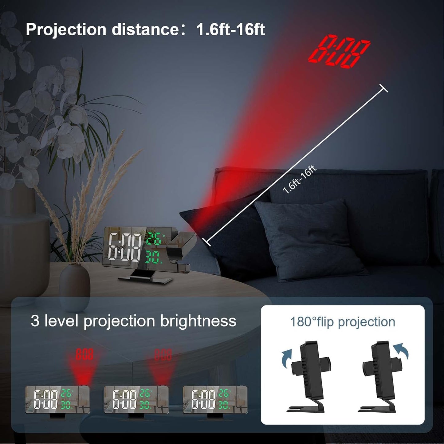 ProyectorClock® Reloj Alarma