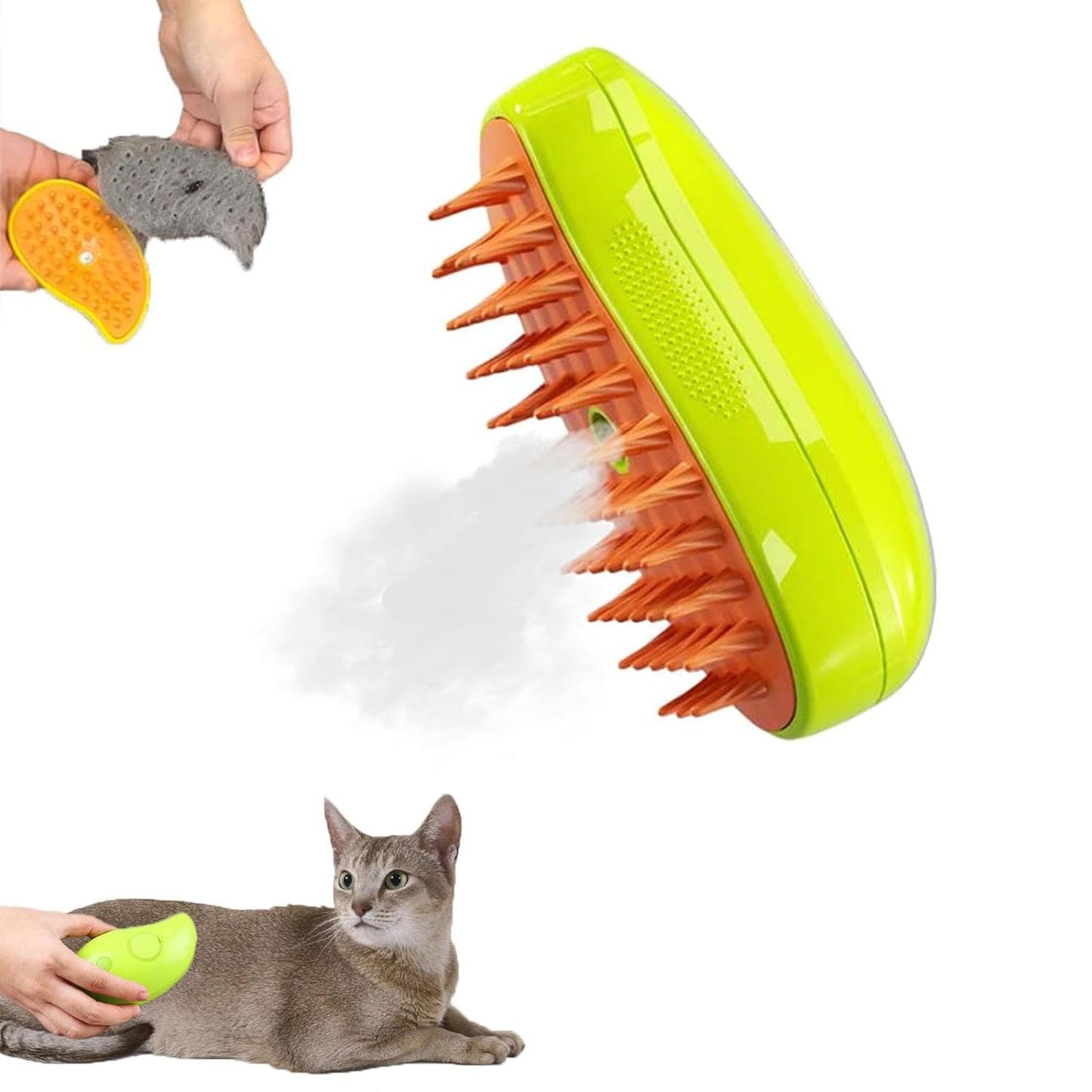 Cepillo 3 en 1 WashSteam® de Vapor para Mascotas-Masajea, limpia y refresca🫧
