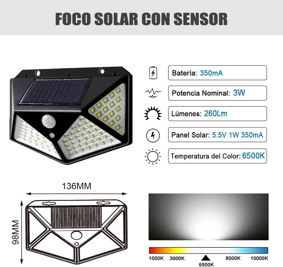 Lampara LED Solara® - A prueba de agua
