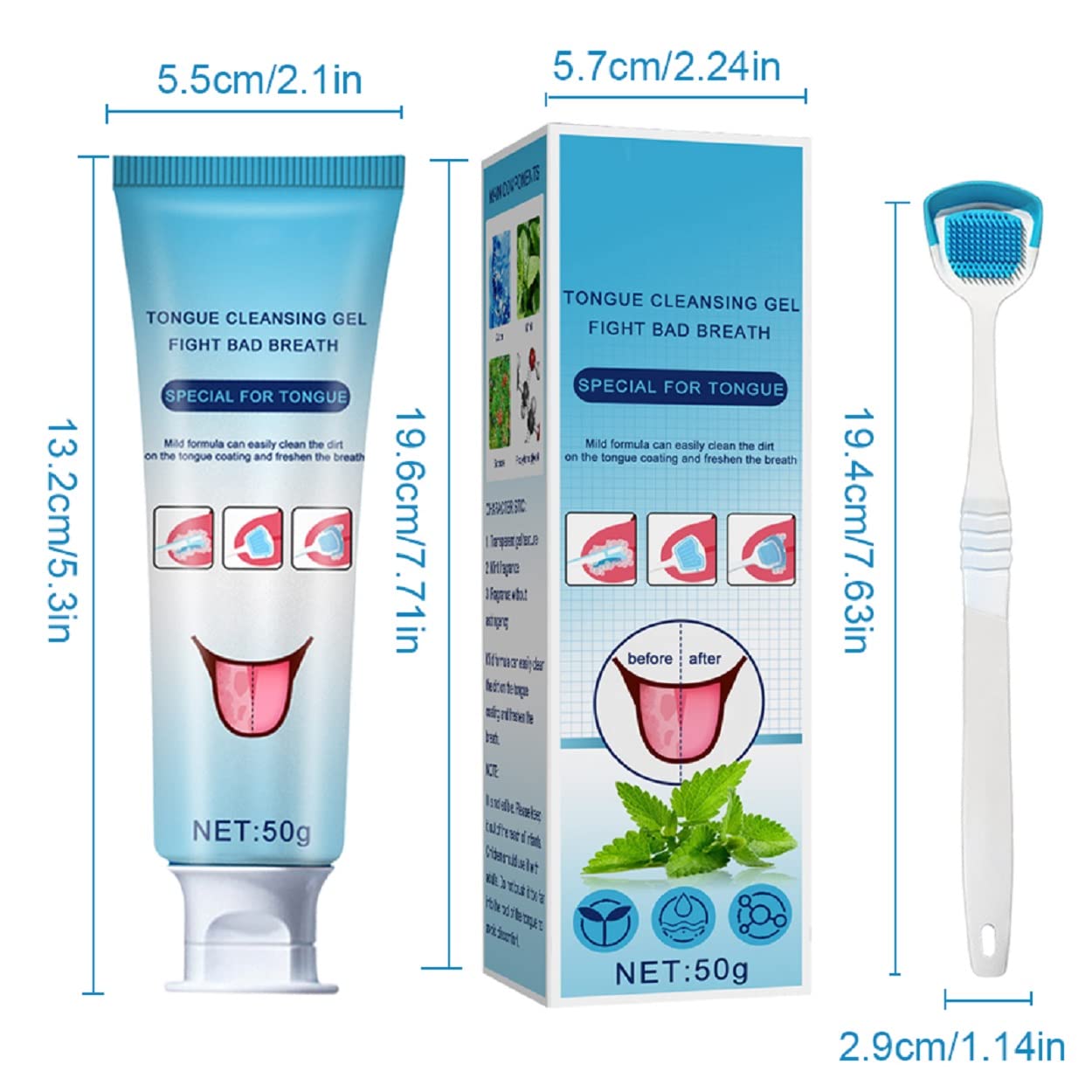 Gel Limpiador Fresh® Mint + Cepillo Rascador Lengua Especial 🎁