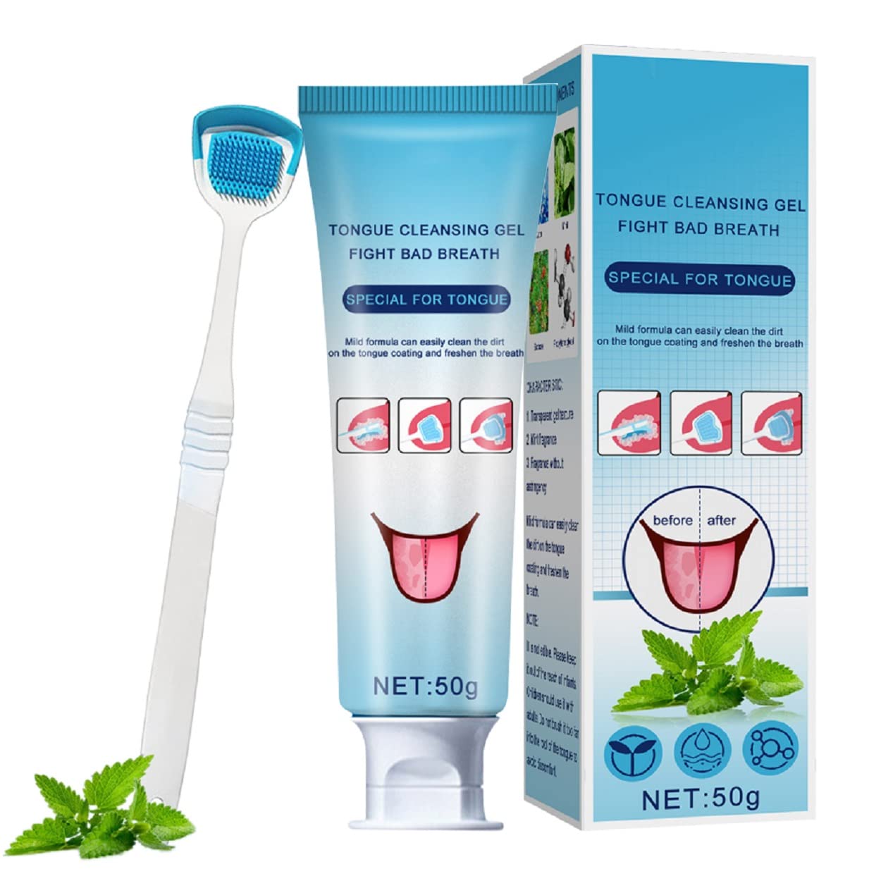 Gel Limpiador Fresh® Mint + Cepillo Rascador Lengua Especial 🎁