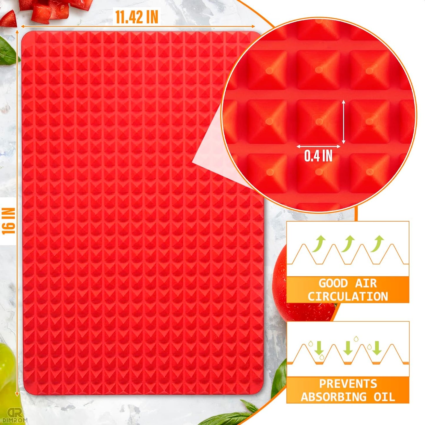 PyramidalPan® Bandeja de Silicona Antiadherente libre de BPA