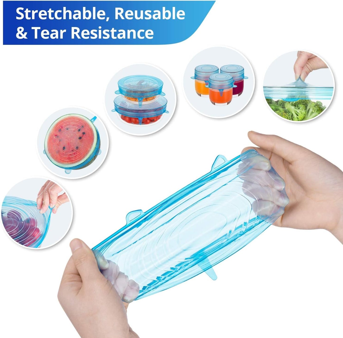 Kit x6 Tapas de Silicona CoverFresh® - Tus alimentos con el mejor sabor siempre