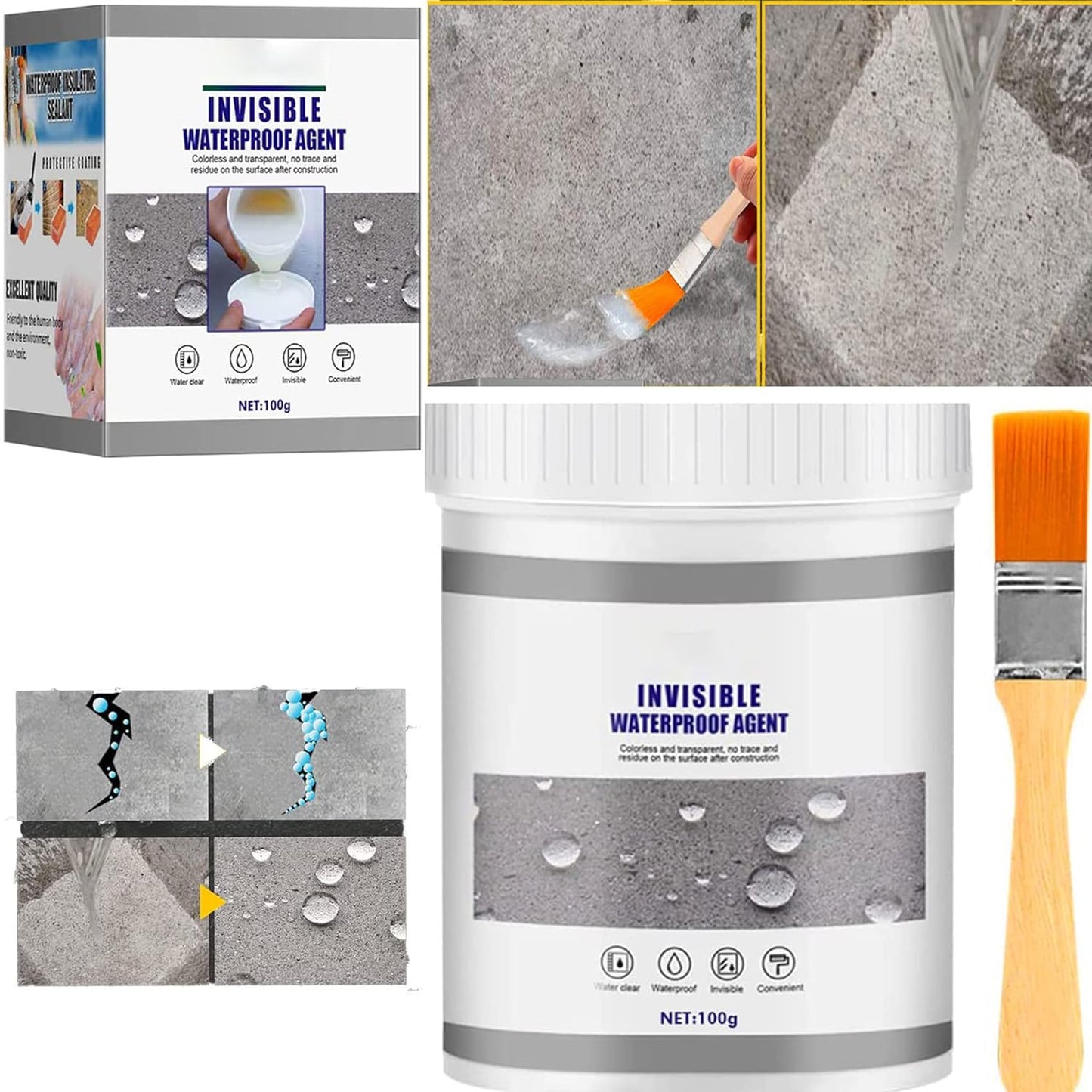 AquaRepel® Sellador de Grietas Impermeabilizante + Brocha🎁