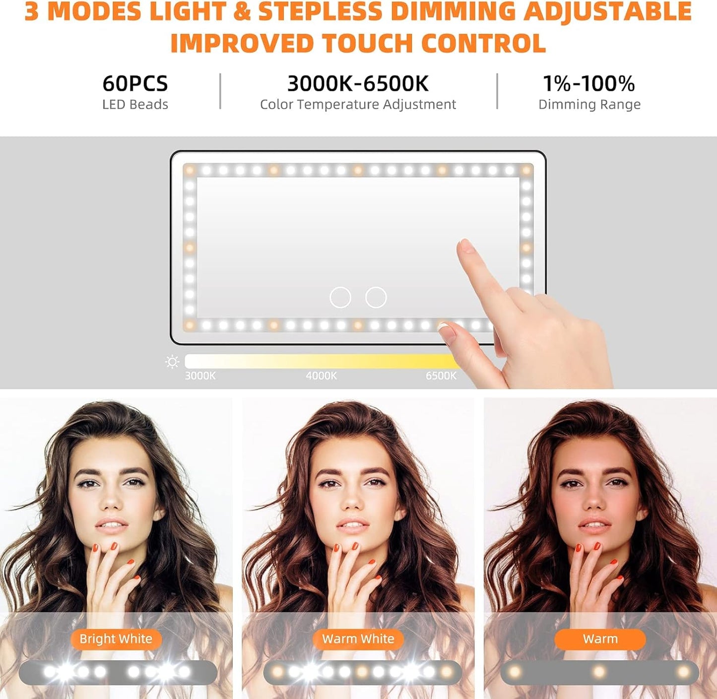 ESPEJO LED TOCADOR PARA CARRO BeautyUp®