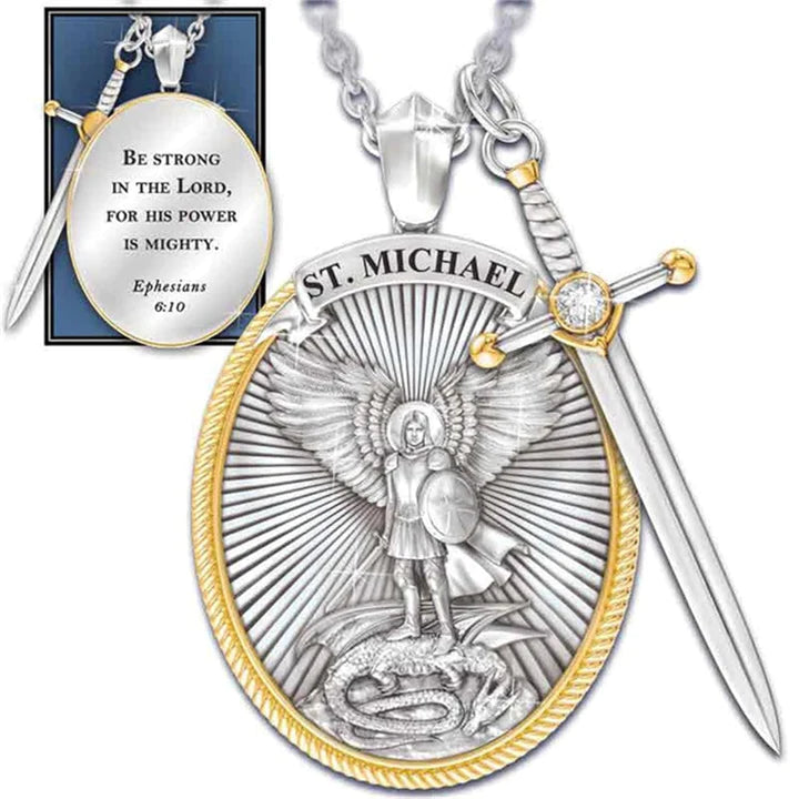 Collar San Miguel Arcangel de Proteccion+CAJA DE REGALO 🎁
