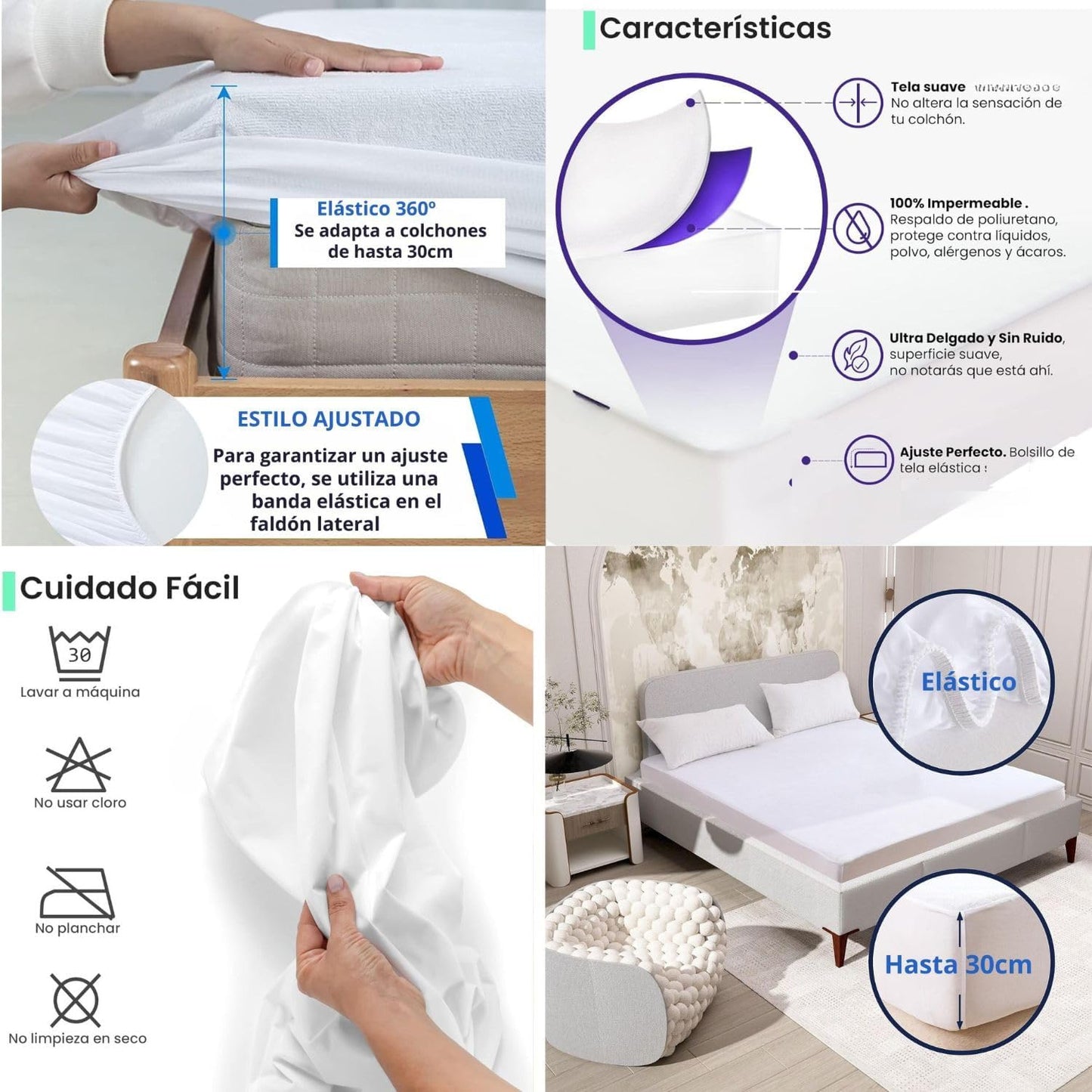 PROTECTOR DE COLCHON IMPERMEABLE 💦 + 2 PROTECTORES DE ALMOHADAS