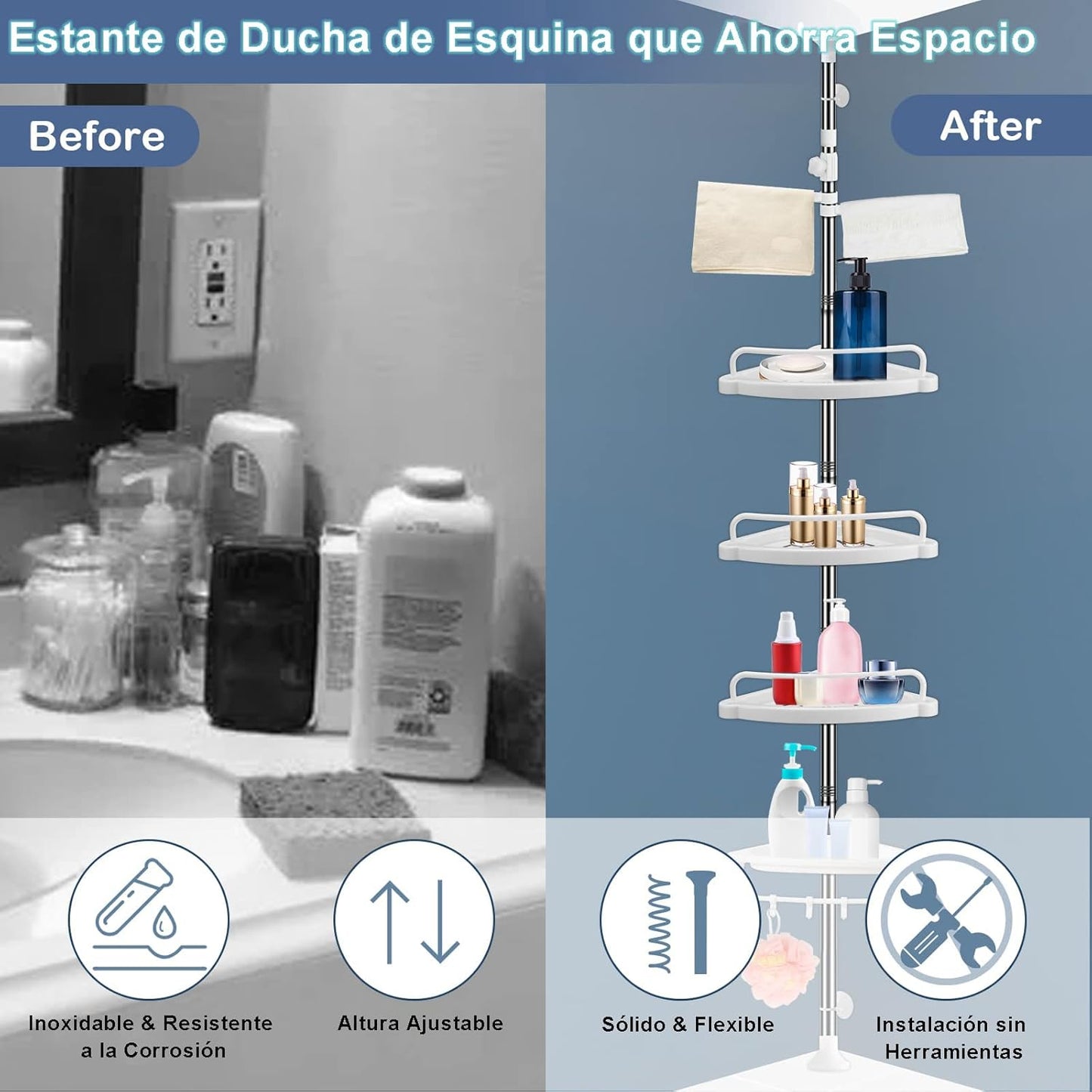ORGANIZADOR DE BAÑO PREMIUM®| Para cualquier lugar de tu baño