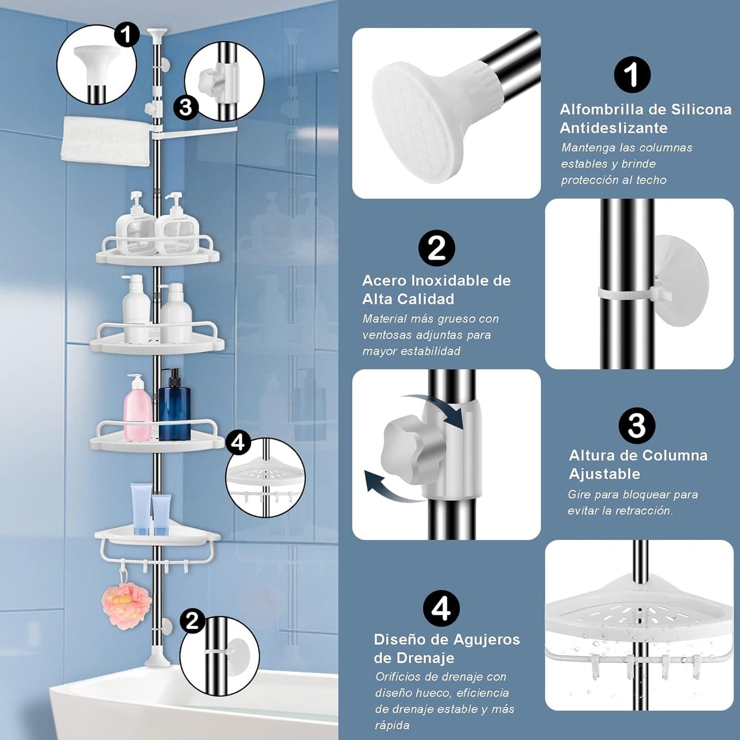 ORGANIZADOR DE BAÑO PREMIUM®| Para cualquier lugar de tu baño