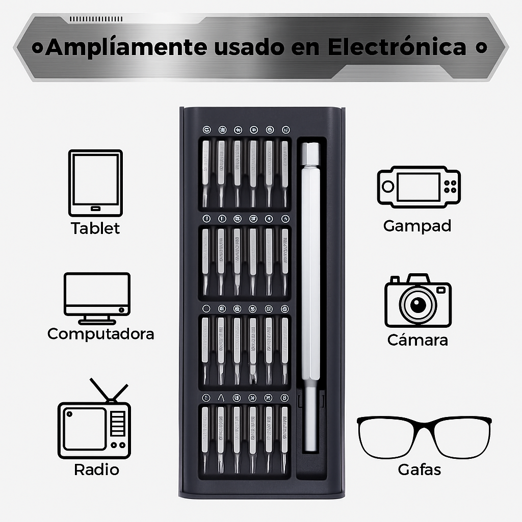 Kit Destornillador Intercambiable 24 en 1