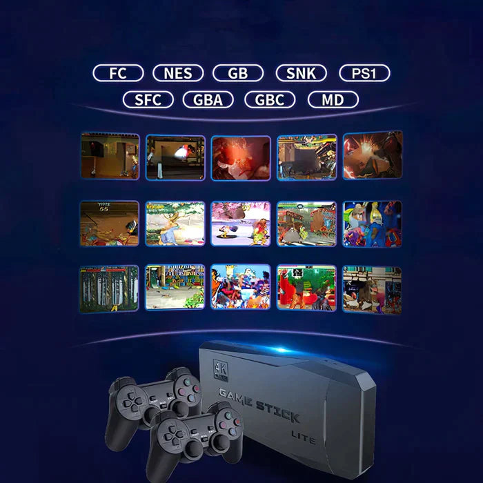 CONSOLA DE JUEGOS ADAPTABLE A TV GamePRO® | 2 CONTROLES + MEMORIA CON JUEGOS🕹️
