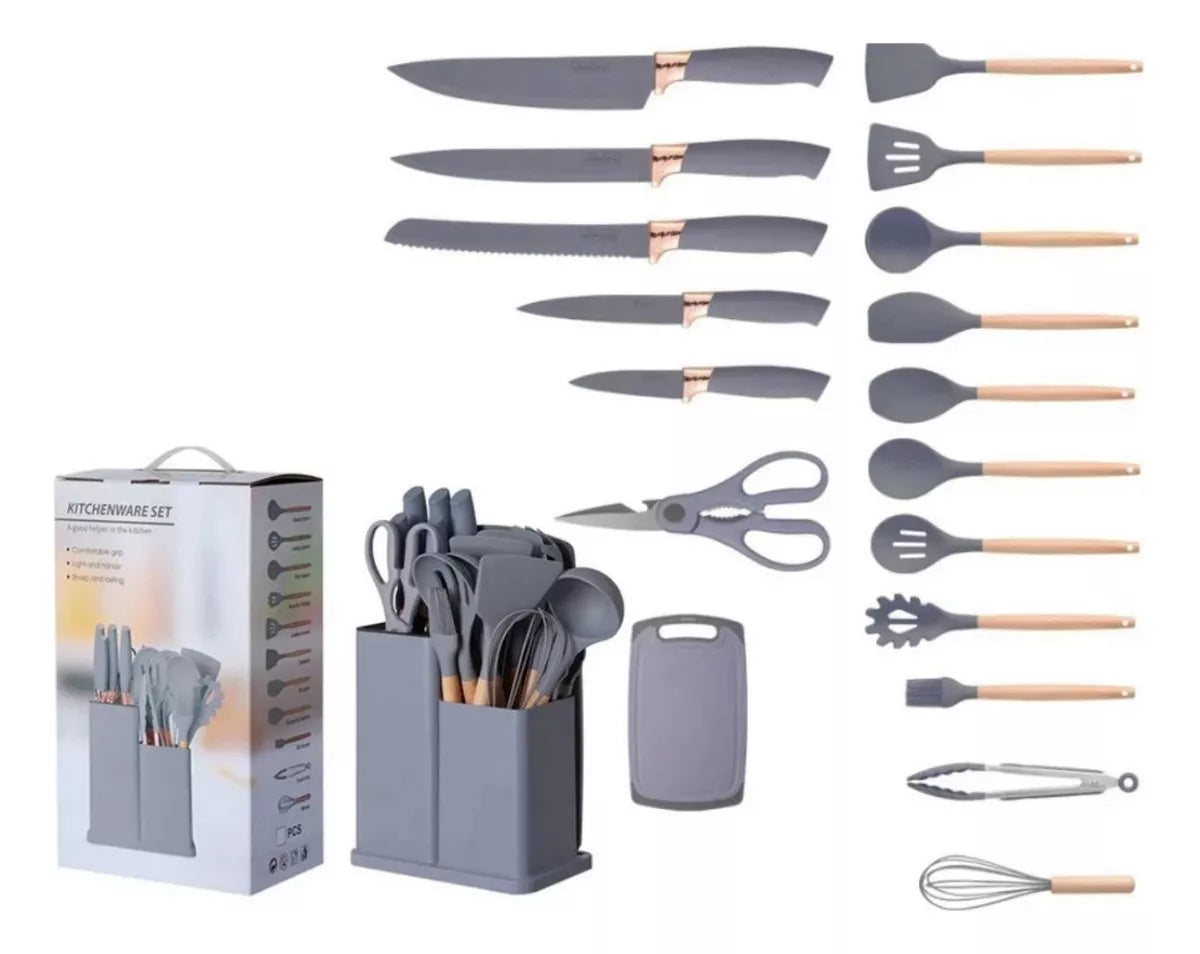 Set Utensilios de Cocina 19Piezas Luxure®+Curso de Gastronomia+ENVIO GRATIS🚚