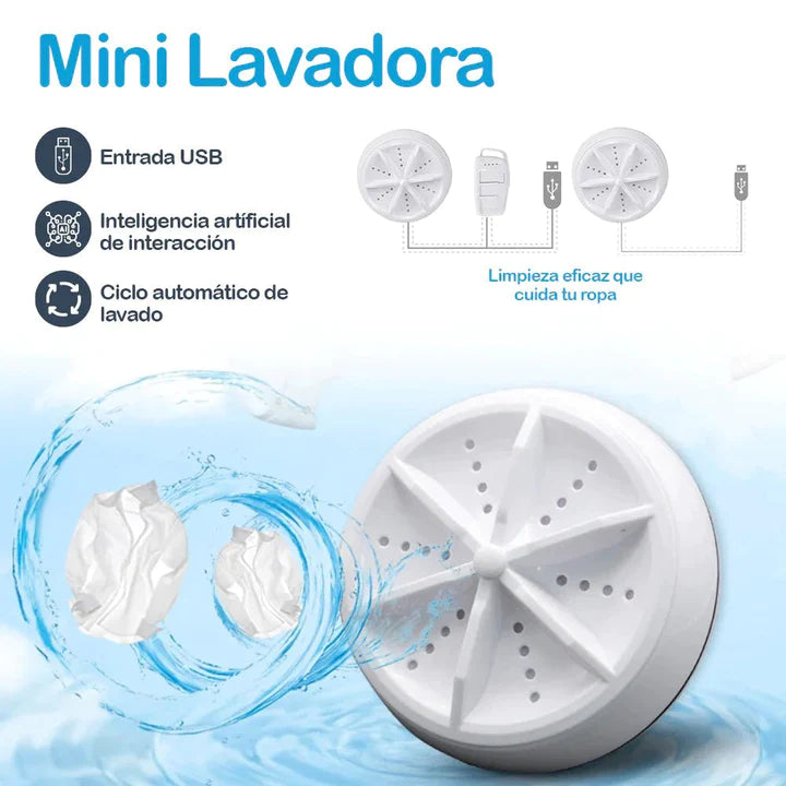 Mini turbina lavadora - Convierte baldes en mini lavadoras💧