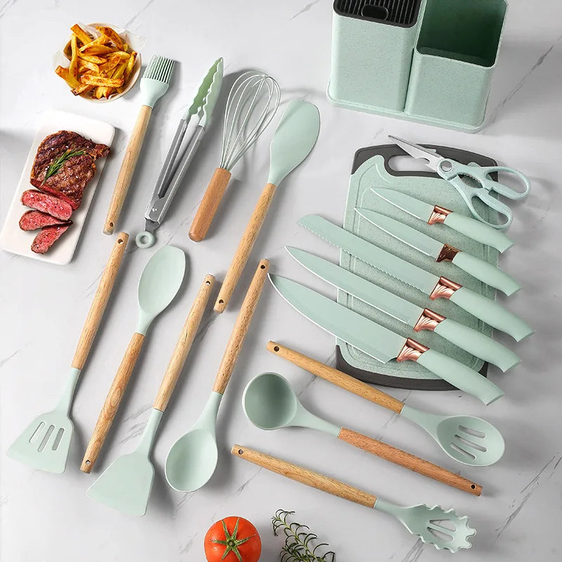 Set Utensilios de Cocina 19Piezas Luxure®+Curso de Gastronomia+ENVIO GRATIS🚚
