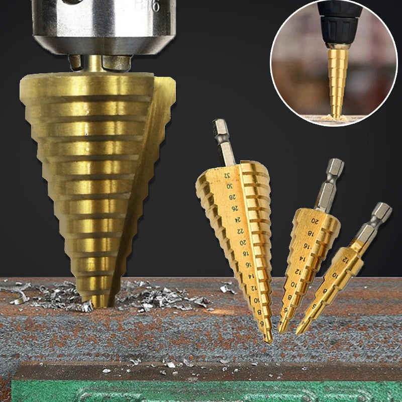 Kit x3 Brocas Escalonadas DrillPump® Titanio+ Obsequio Curso Virtual🎁