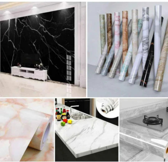 Papel adhesivo de mármol - Remodela a bajo costo💸