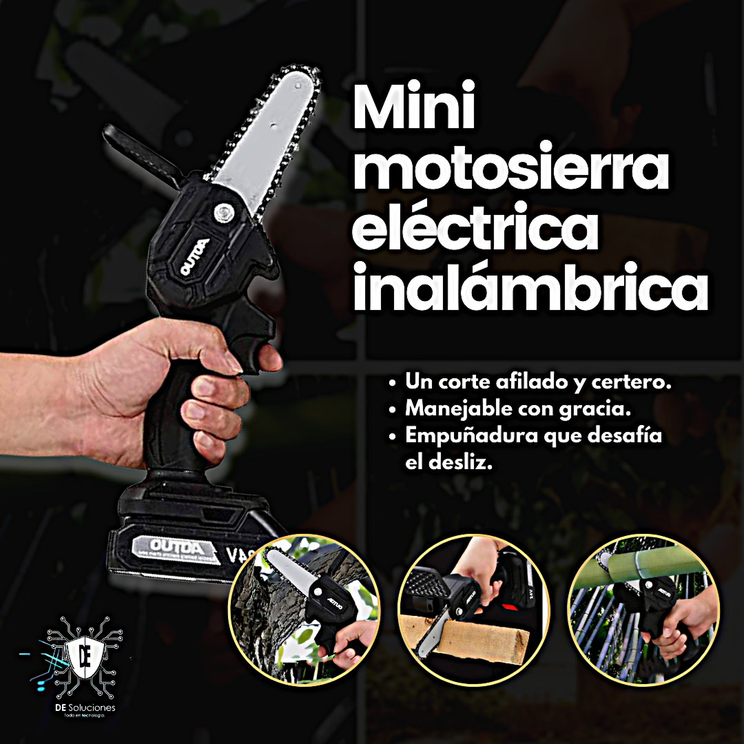 MINI SIERRA ELECTRICA PORTATIL POWER® | Cortes con calidad en segundos