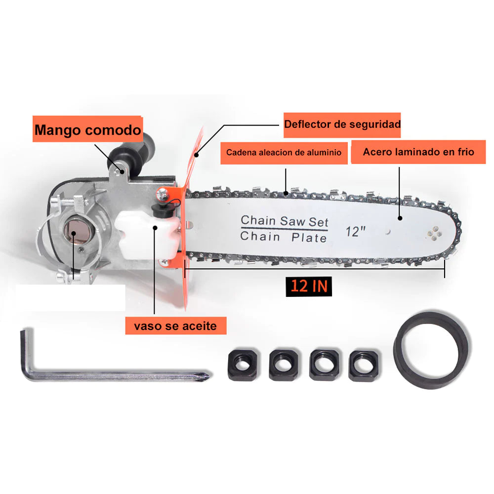 Adaptador de Pulidora a Motosierra DvinciMaster®