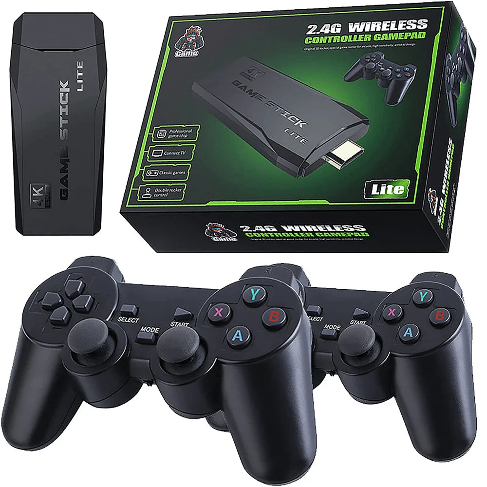 CONSOLA DE JUEGOS ADAPTABLE A TV GamePRO® | 2 CONTROLES + MEMORIA CON JUEGOS🕹️