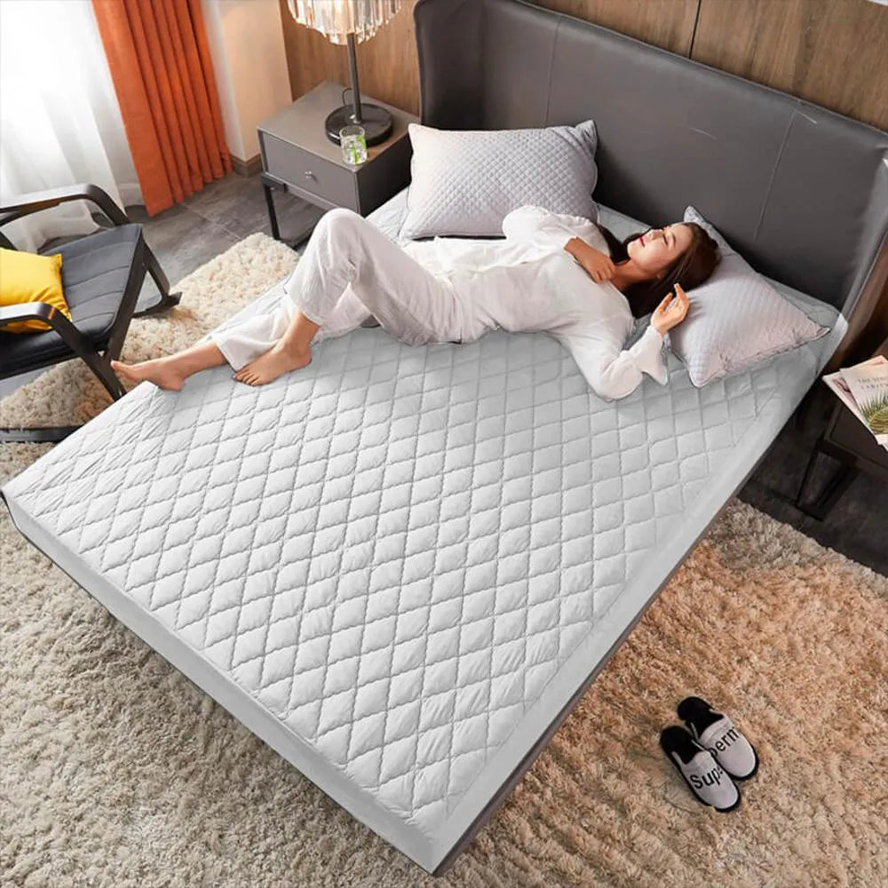 Combo Protector de Colchon Impermeable 🎁INCLUYE FUNDAS DE ALMOHADA