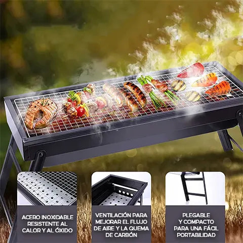 GrillBBQ® Portatil - Tus asados a donde quiera que vayas