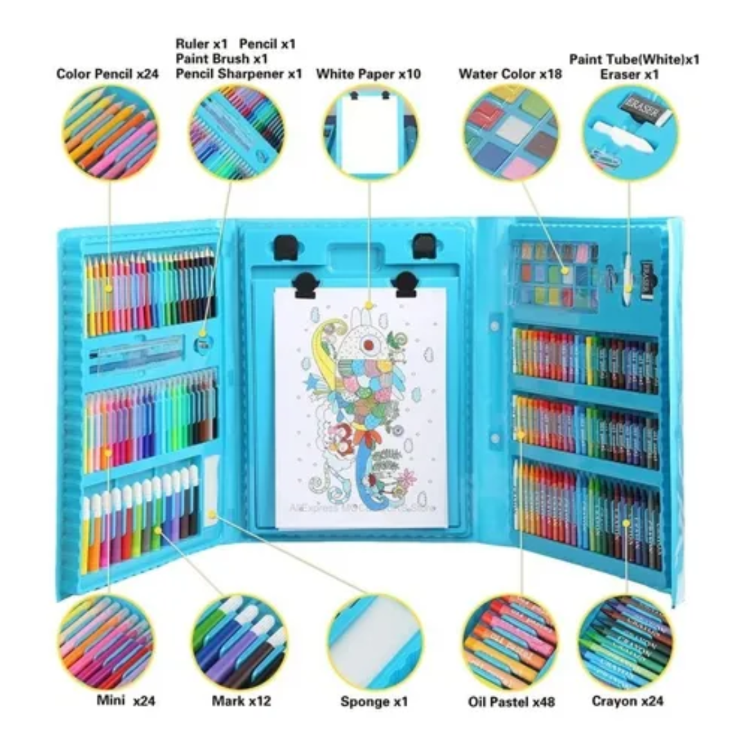 Set de arte 208 piezas - El lado artístico de tus hijos🎨