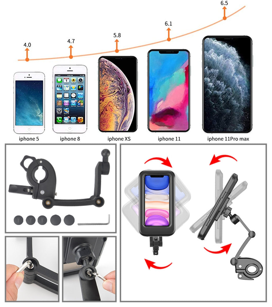 Soporte de Celular FlashRide® para Moto o Bicicleta Resistente al Agua