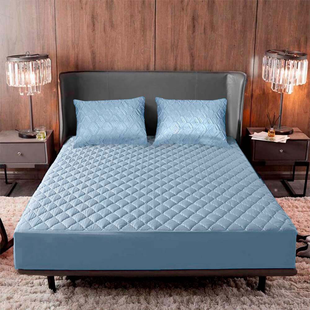 Protector  De Colchon Acolchado Antifluido + 🎁GRATIS PROTECTORES ALMOHADA