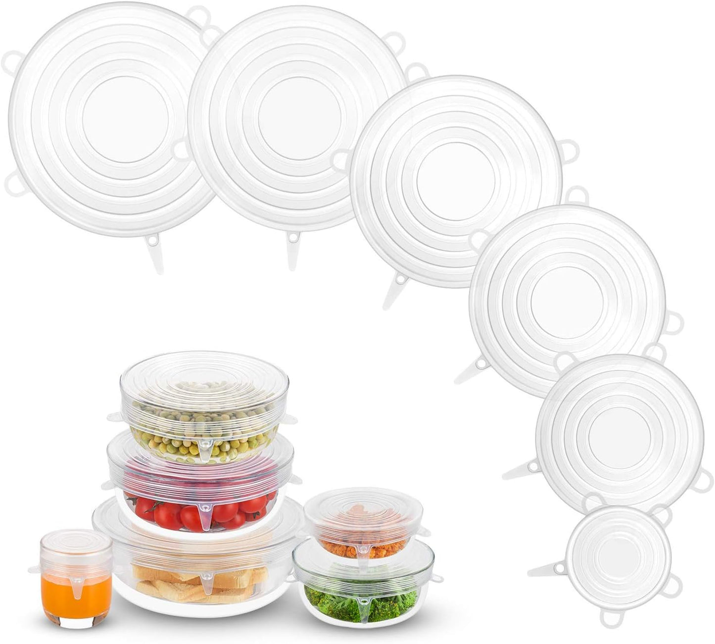 Kit x6 Tapas de Silicona CoverFresh®  - Tus alimentos con el mejor sabor siempre