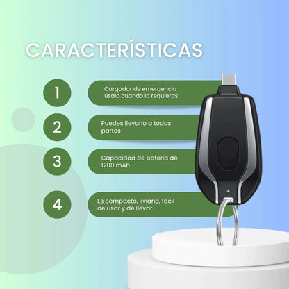 Cargador llavero portátil - Un powebank en tu bolsillo🔋