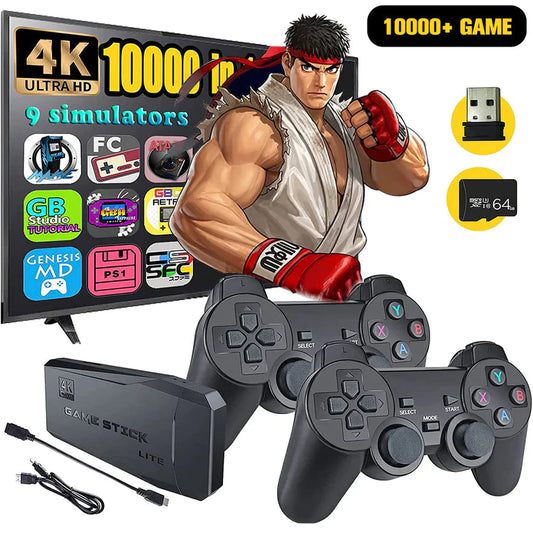 CONSOLA DE JUEGOS ADAPTABLE A TV GamePRO® | 2 CONTROLES + MEMORIA CON JUEGOS🕹️
