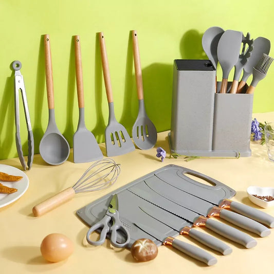 Set Utensilios de Cocina 19Piezas Luxure®+Curso de Gastronomia+ENVIO GRATIS🚚