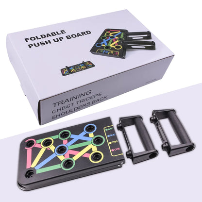Tabla de Flexiones FitPush® Plegable+Banda de resistencia en 8🎁
