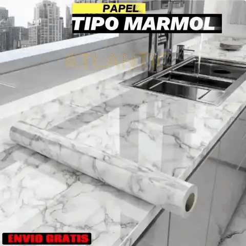 Papel adhesivo de mármol - Remodela a bajo costo💸 – merkuryo
