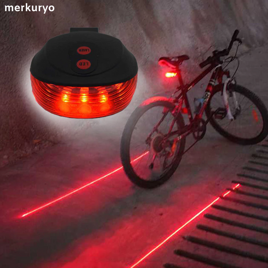 Luz LED Trasera Bicicleta con Laser