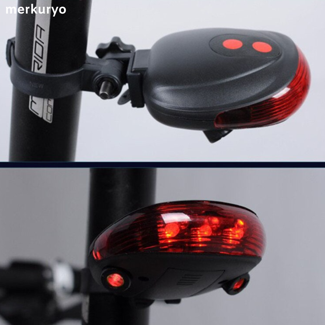 Luz LED Trasera Bicicleta con Laser